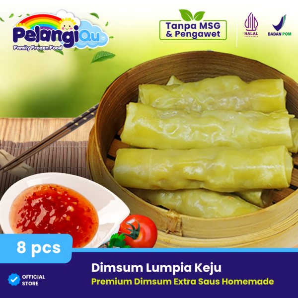 Dimsum Lumpia Keju Melt Plus Saus - Dimsum sehat dengan isi keju (8 pcs) - Gambar 3