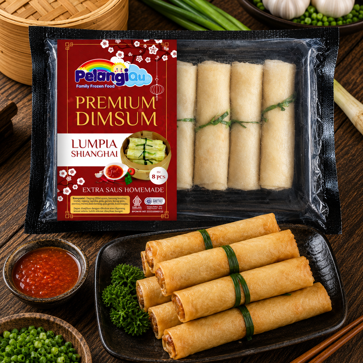 PelangiQu Dimsum Lumpia Shianghai Plus Saus Homemade