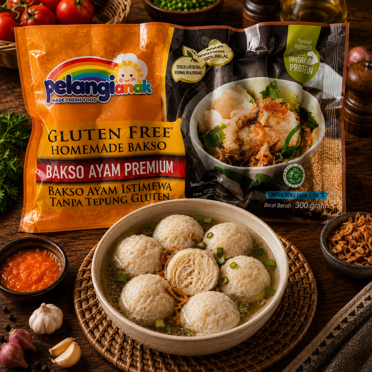 PelangiQu Bakso Ayam Original Gluten Free Egg Free - 300g