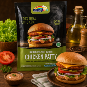 PelangiQu Burger Chicken Crispy Premium Gluten Free Egg Free - 4 pcs