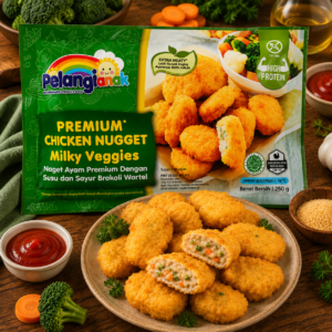 PelangiQu Nugget Ayam Milky Veggie Soy Free Egg Free - 250g