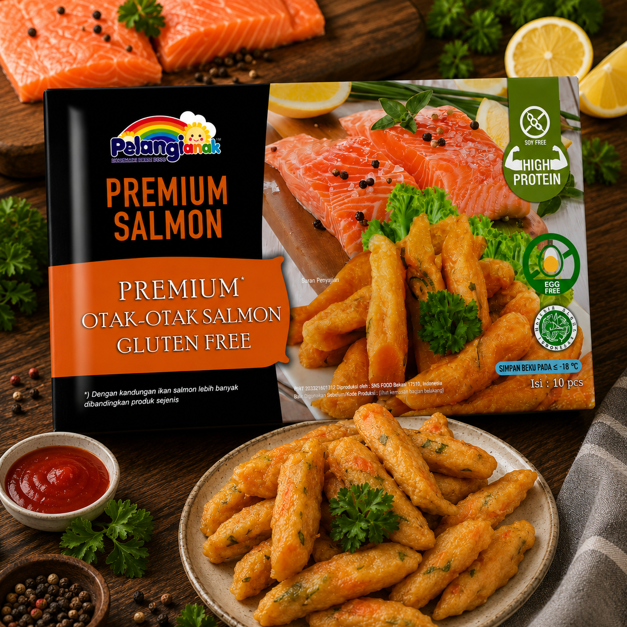 PelangiQu Otak-Otak Salmon Premium - 10 pcs