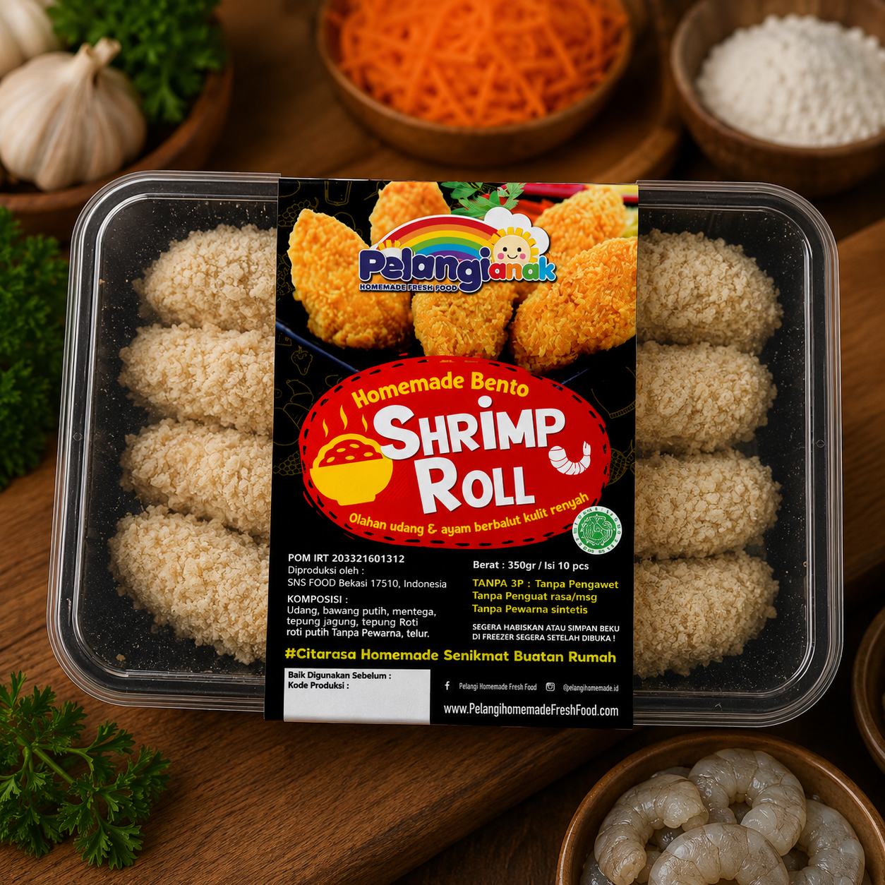 PelangiQu Bento Shrimp Roll Premium - 385g