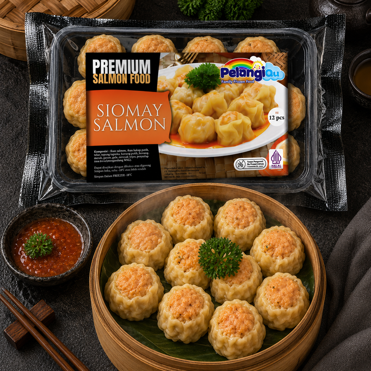 PelangiQu Siomay Salmon Premium - 12 pcs